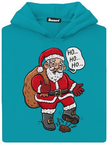 Ho ho ho  detská mikina klokanka Hawaiian Blue