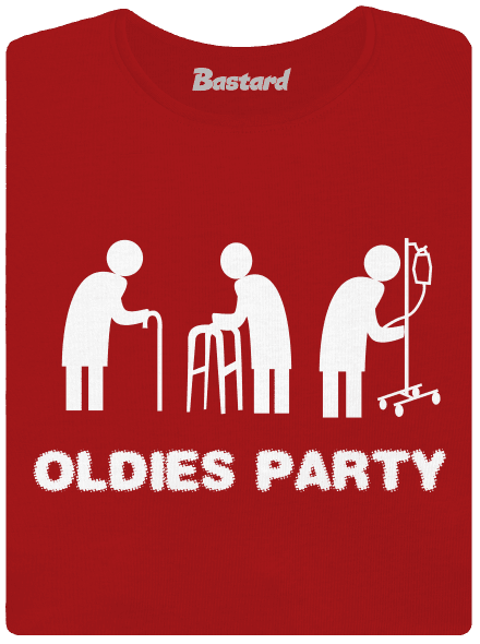 Oldies party dámske tričko s lemom Red Mal