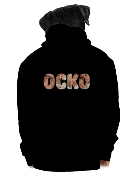Nápis ocko z vlastných fotiek pánska mikina na zips Black