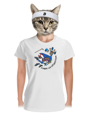 Tvrdo za víťazstvom dámske športové tričko White