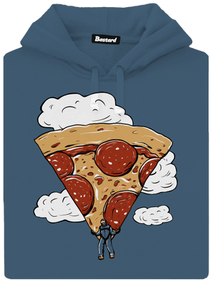 Pizzašutista dámska mikina klokanka Denim