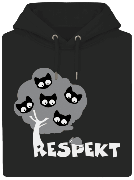 Rešpekt unisex mikina premium Dark Black