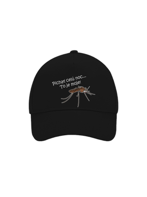 Komár s výdržou šiltovka baseballka Black
