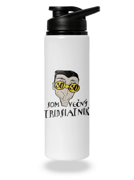 Večný tridsiatnik flaša na vodu White