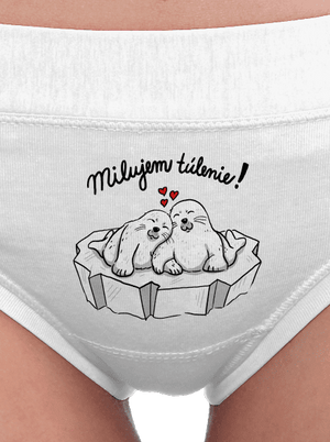 Milujem túlenie dámske nohavičky White
