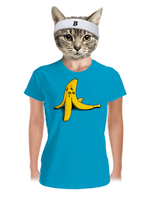 Banán zabijak dámske športové tričko Blue Atol
