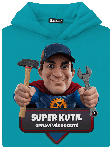 Super otec detská mikina klokanka Hawaiian Blue