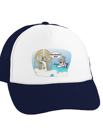 Nebeská aplikácia šiltovka truckerka French Navy cap