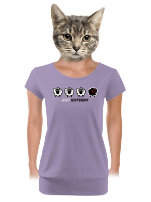 Čierna ovca dámske tričko s lemom Lavender