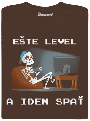 Ešte level pánske tričko Brown