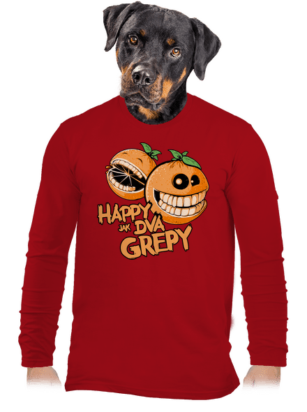 Happy grepy pánske dlhý rukáv Red
