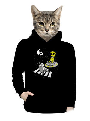 Vesmírny prechod dámska mikina klokanka Black