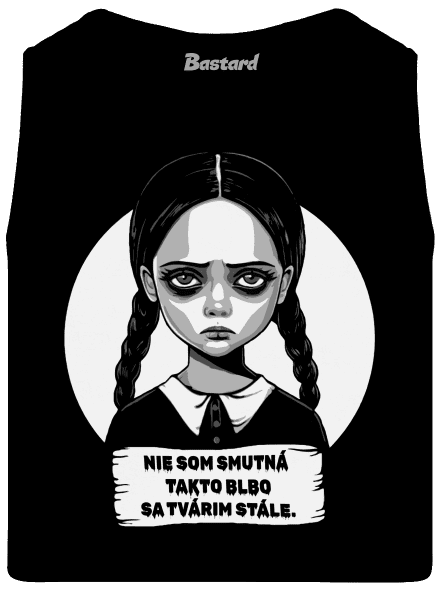 Nie som smutná pánske tielko Black