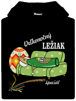 Veľkonočný ležiak pánska mikina klokanka Black