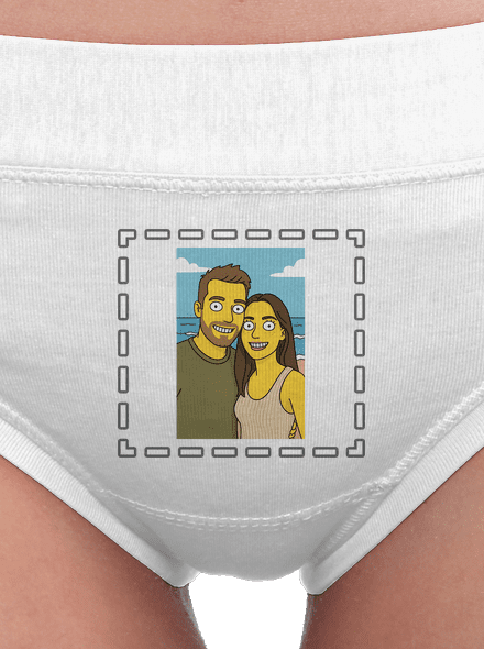 Simpsonovi z vlastnej fotky dámske nohavičky White