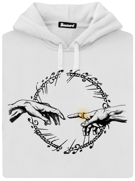 God of ring dámska mikina klokanka White