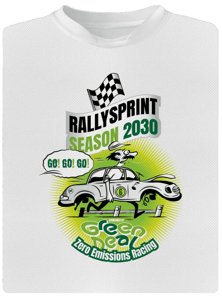 Rallysprint 2030 detské športové tričko White