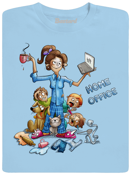 Mamičky home office detské tričko Sky Blue