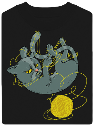 Nevrlý kocúr unisex mikina bez kapucne Black