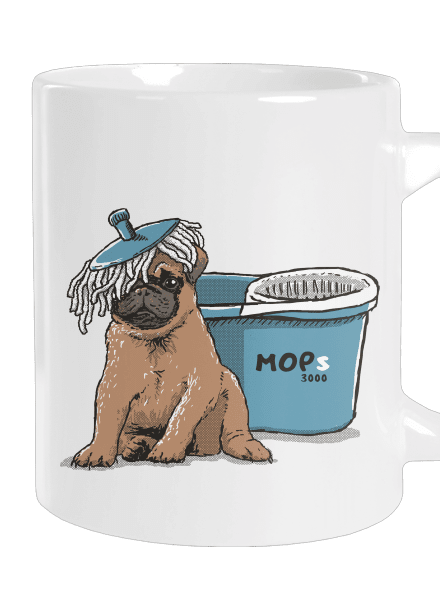 Mops veľký hrnček White