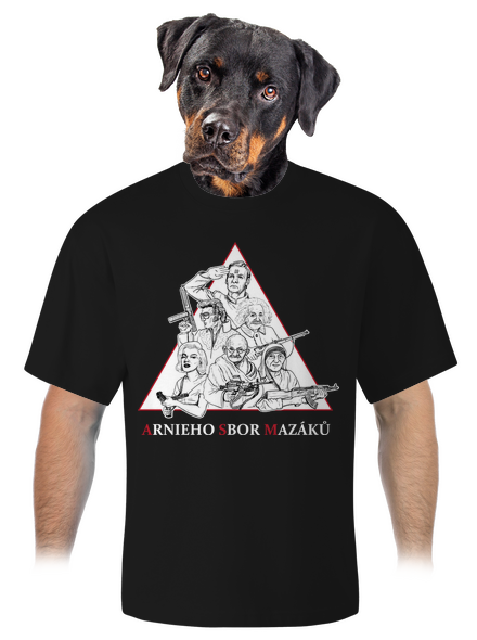 Arnieho sbor mazáků unisex tričko oversized Black