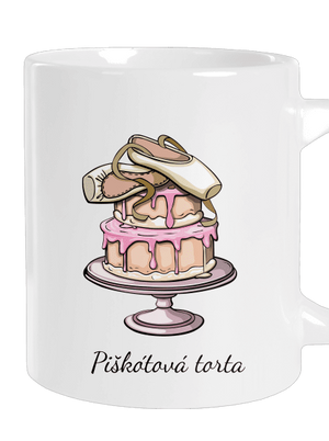 Piškótová torta veľký hrnček White