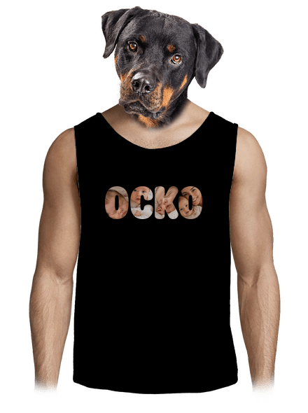 Nápis ocko z vlastných fotiek pánske tielko Black