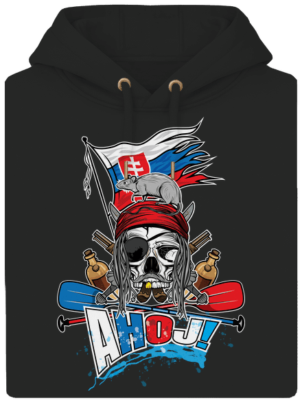 Ahoj unisex mikina premium Dark Black