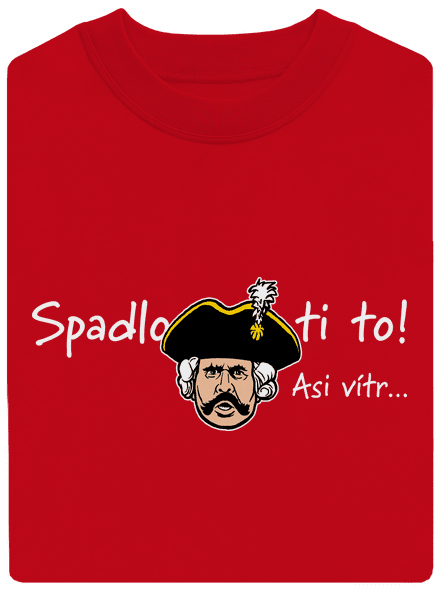 Spadlo ti to unisex mikina bez kapucne Red
