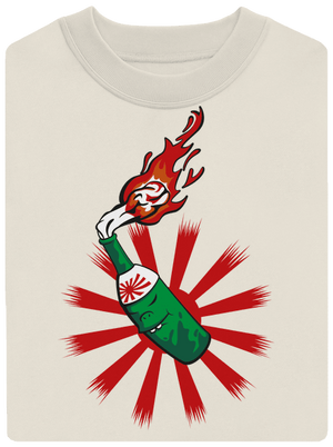 Kamikaze unisex mikina bez kapucne Off White