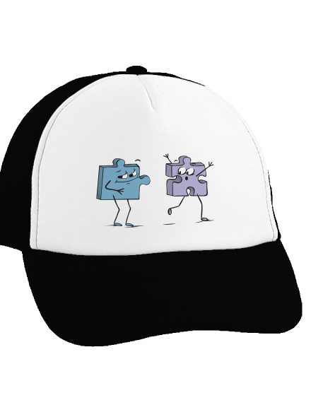 Puzzlíci šiltovka truckerka Black cap