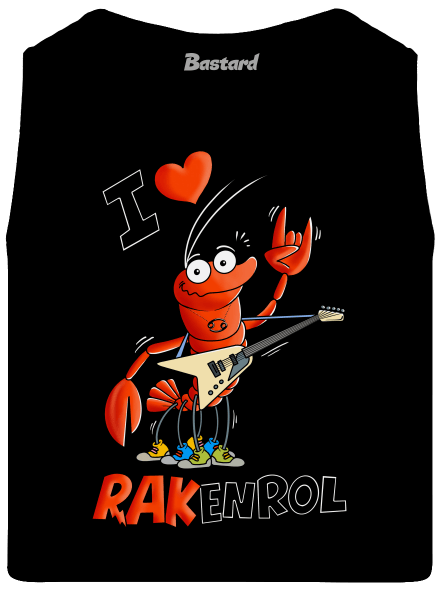 Rakenrol pánske tielko Black