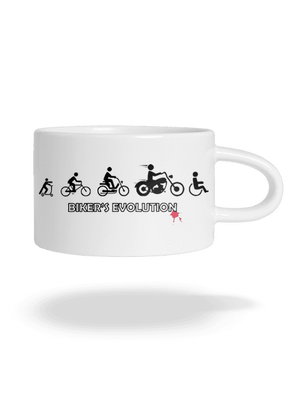 Biker’s Evolution hrnček makronka White