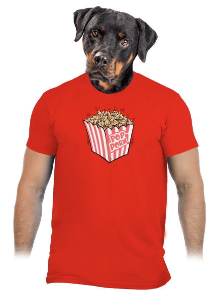 Popporn pánske tričko Fiery Red