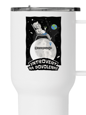 Introvert na dovolenke termohrnček White