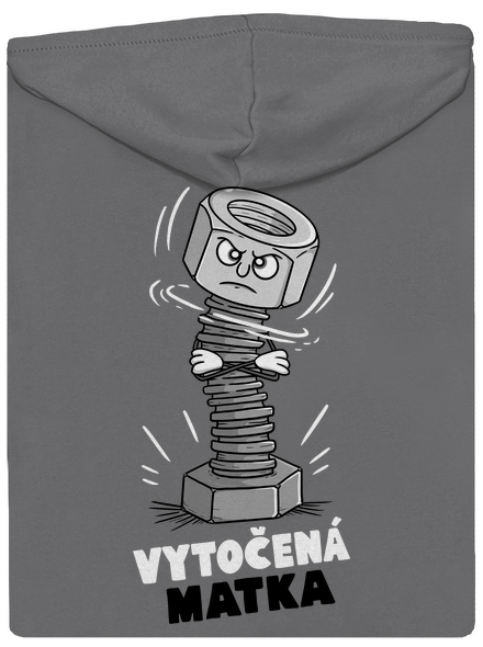 Vytočená matka dámska mikina na zips Steel Gray