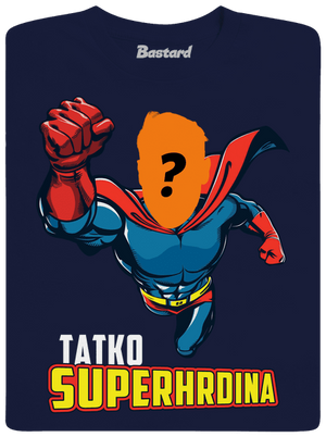 Tatko superhrdina pánske tričko Navy