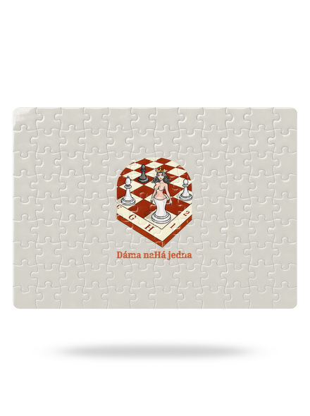 Dáma nahá jedna puzzle White
