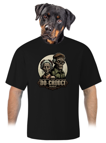 Dô-chodci unisex tričko oversized Black