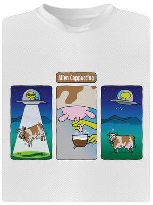 Alien Cappuccino pánske športové tričko White