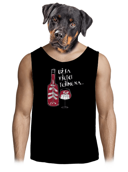 Vianoce vo víne pánske tielko Black
