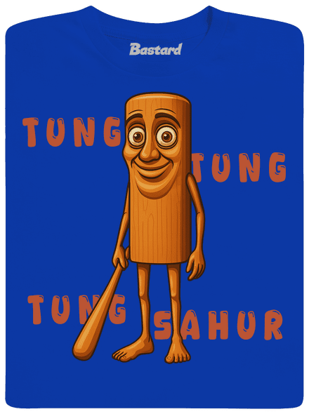 Tung Tung Tung Sahur – Italian Brainrot pánske dlhý rukáv Royal Blue