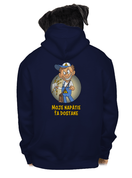 Moje napätie pánska mikina na zips Navy