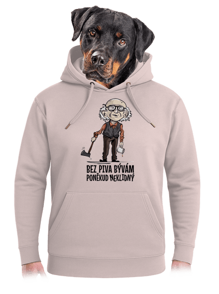 Neklidný bez piva unisex mikina premium Rose Chalk