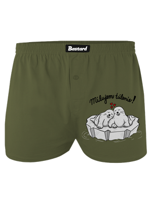 Milujem túlenie pánske trenky Khaki