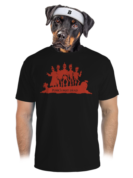 Punks Not Dead pánske športové tričko Black
