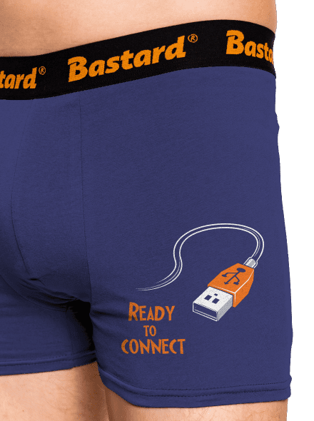 USB pripojenie boxerky Blue Navy