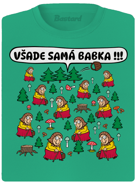 Všade samá babka dámske športové tričko Mint Mal