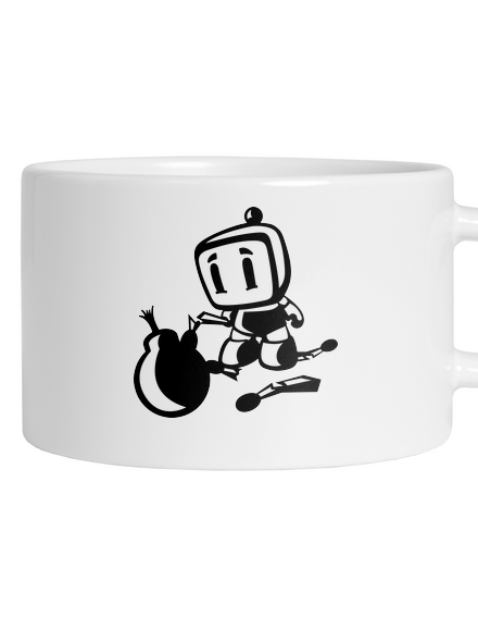 Bomberman hrnček makronka White