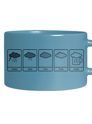 Predpoveď počasia hrnček makronka Blue Macaron